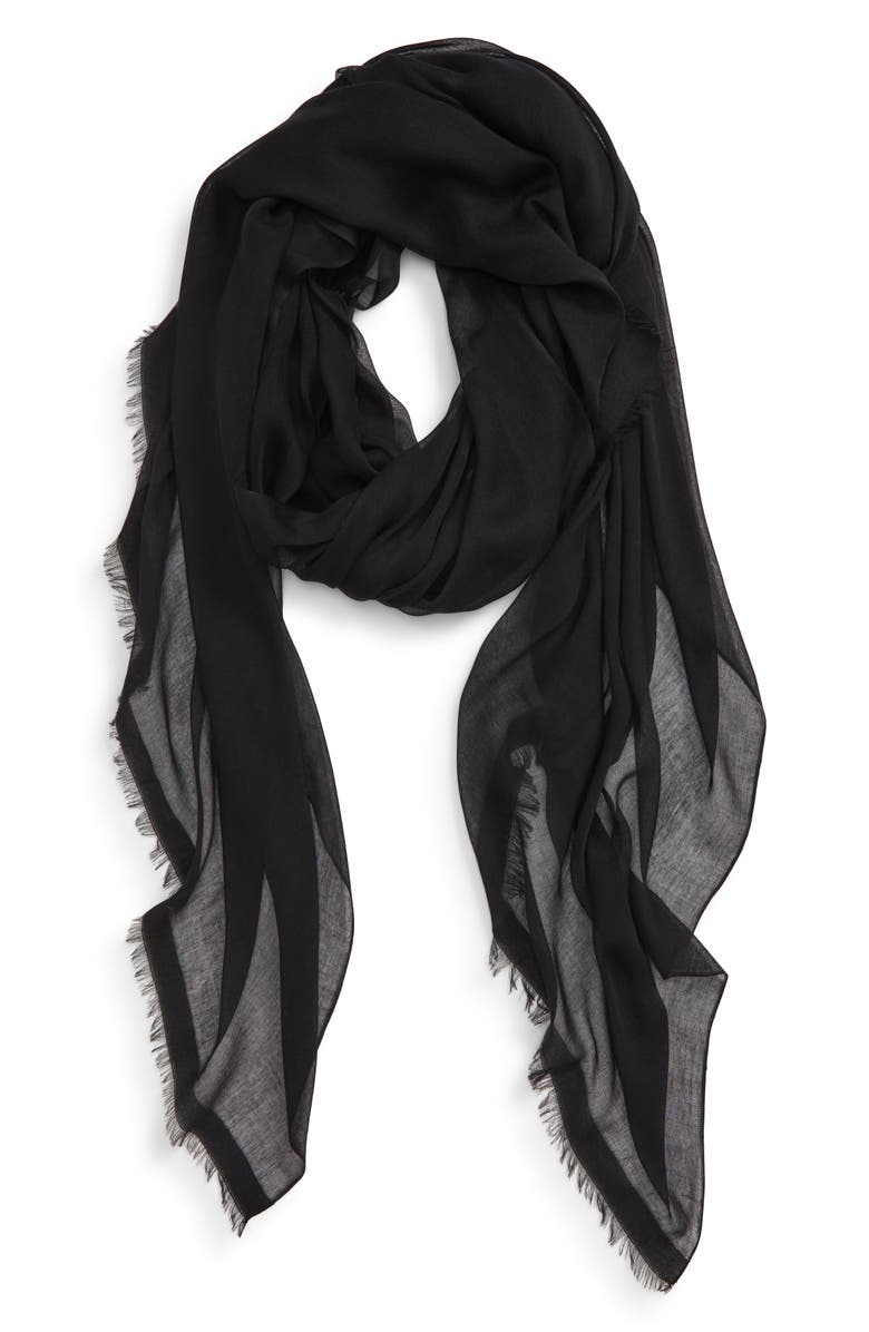 Nordstrom Modal & Silk Stripe Scarf, Alternate, color,