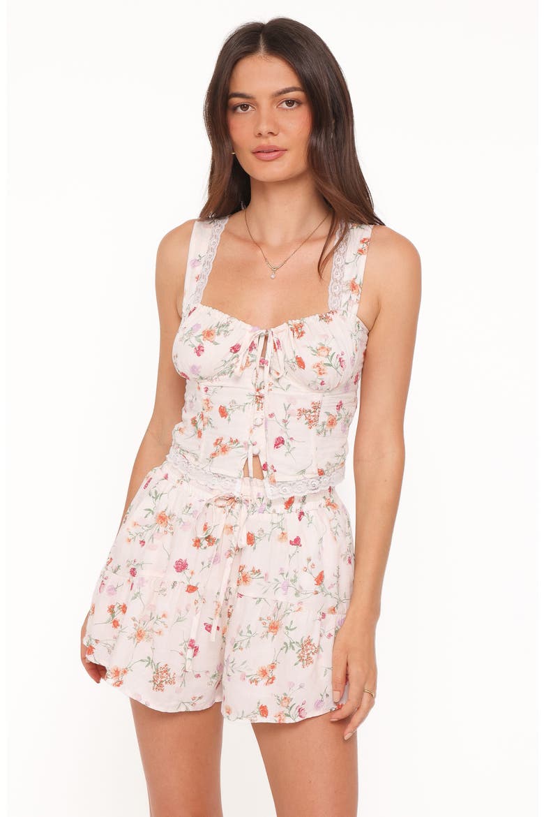 Antonia Floral Lace Trim Tank, Alternate, color, WHITE POPPY ROSE