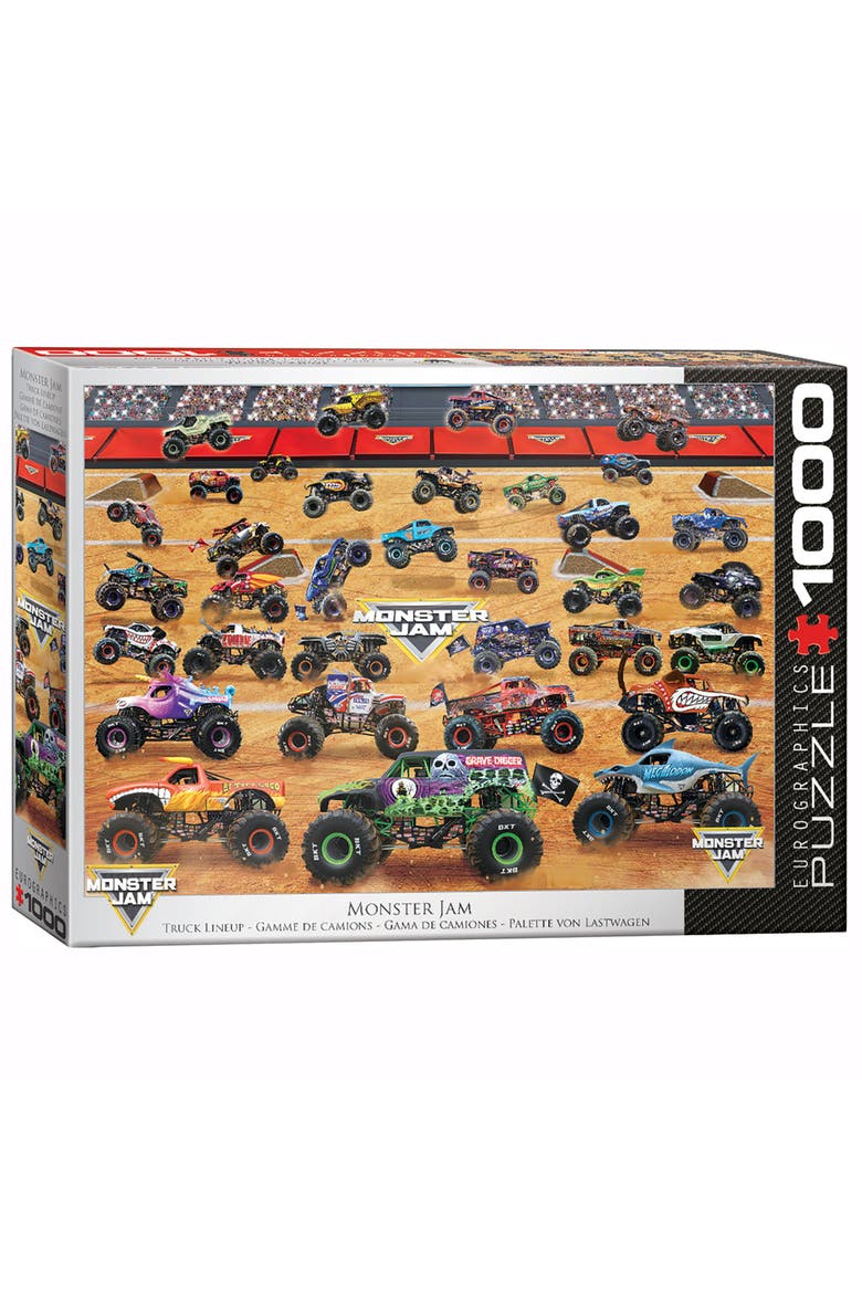 Monster Jam Truck Lineup 1000Piece Puzzle, Adult, Main, color, Multicolored