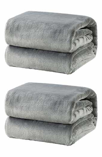Luxury Home 2-Pack Soft Fleece Throw Blankets