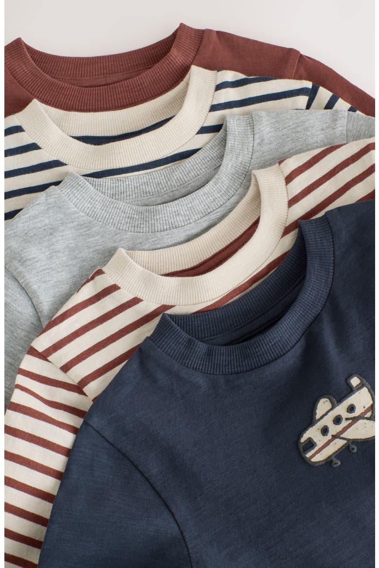 Kids' 5-Pack Assorted Long Sleeve T-Shirts, Alternate, color, BLUE