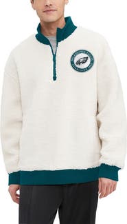 Tommy Hilfiger Men's Tommy Hilfiger Cream Philadelphia Eagles Jordan Sherpa Quarter-Zip Sweatshirt