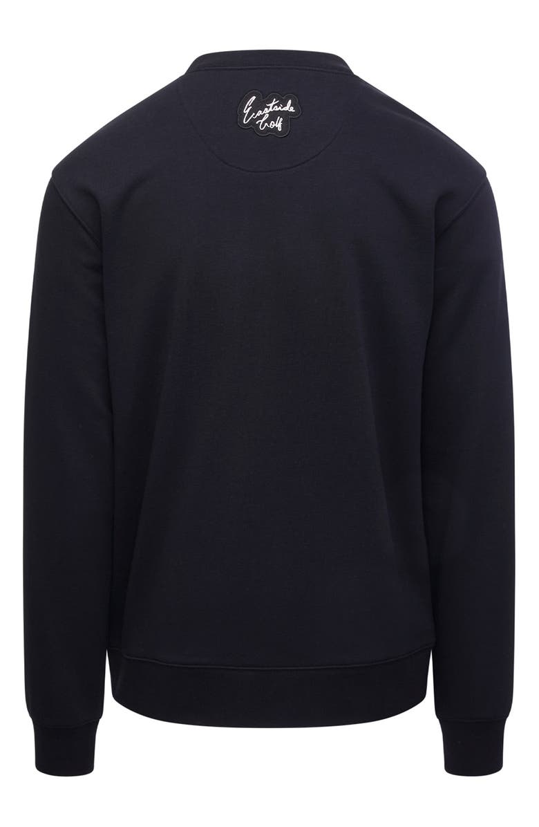 Eastside Golf Core Embroidered Swingman Crewneck Sweatshirt, Alternate, color, Black