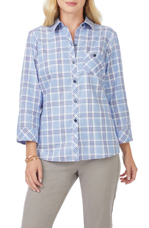 Hampton Plaid Non-Iron Button-Up Shirt