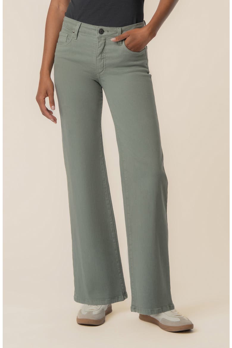 Maya High Waist Wide Leg Jeans, Main, color, SEA STAR TEAL