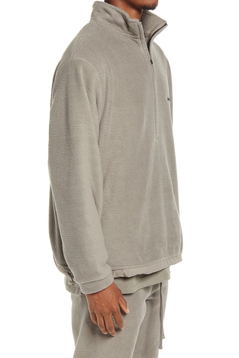 Half Zip Fleece Pullover, Alternate, color, GREY FLANNEL