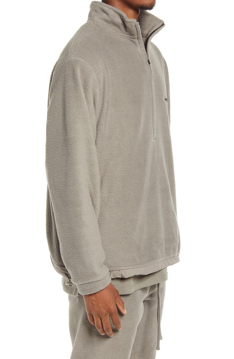Fear of God Essentials Half Zip Fleece Pullover, Alternate, color,
