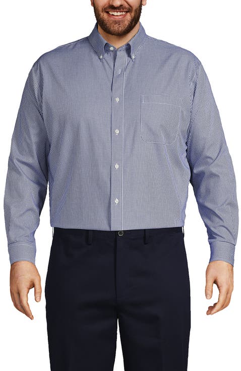 No Iron Supima Cotton Pinpoint Buttondown Collar Dress Shirt