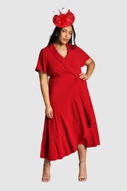 Coast Plus Twist Wrap Waist Midi Dress