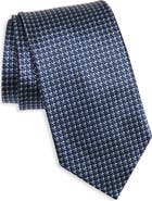 ZEGNA TIES Geometric Silk Jacquard Tie