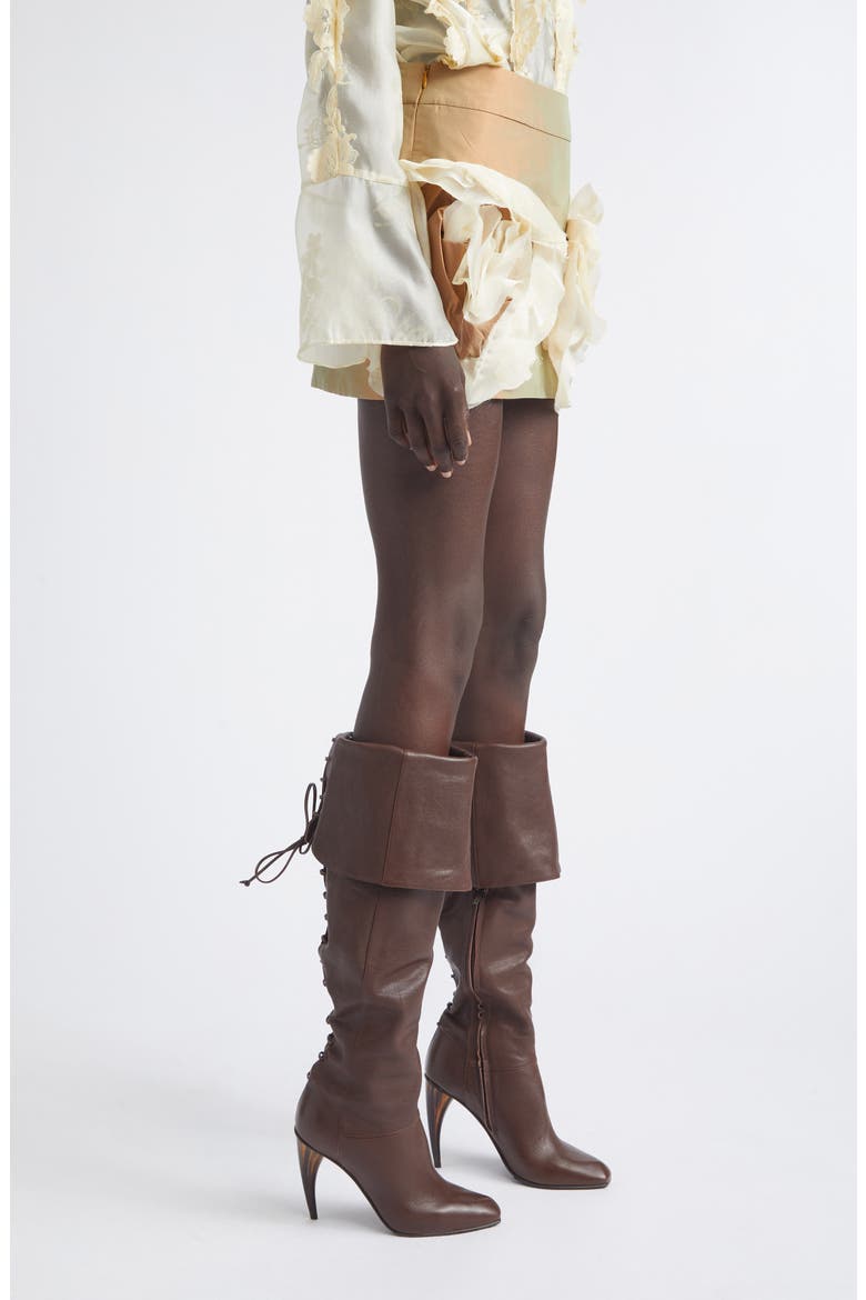 Luana Embellished Taffeta Miniskirt, Alternate, color, LIGHT BROWN
