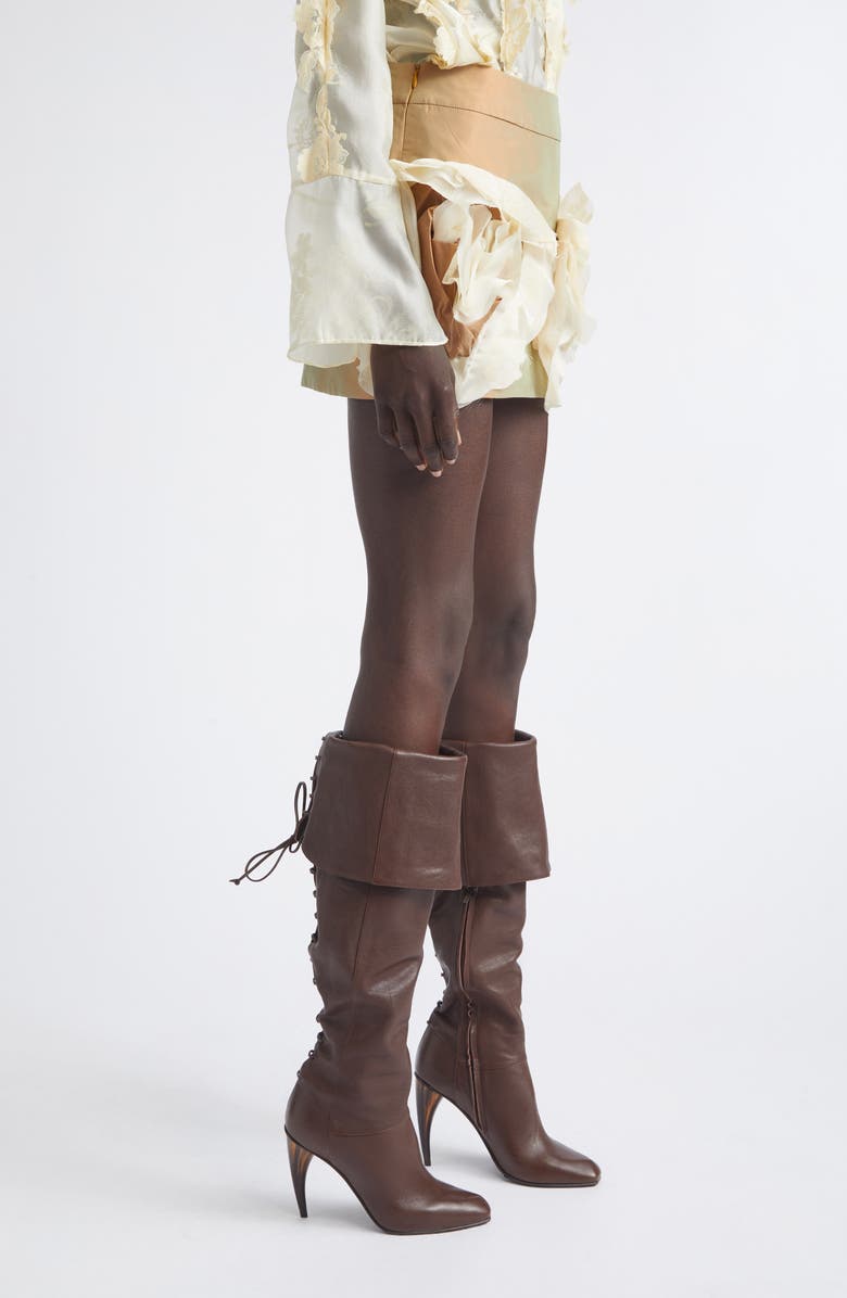 KIM SHUI Luana Embellished Taffeta Miniskirt, Alternate, color, Light Brown