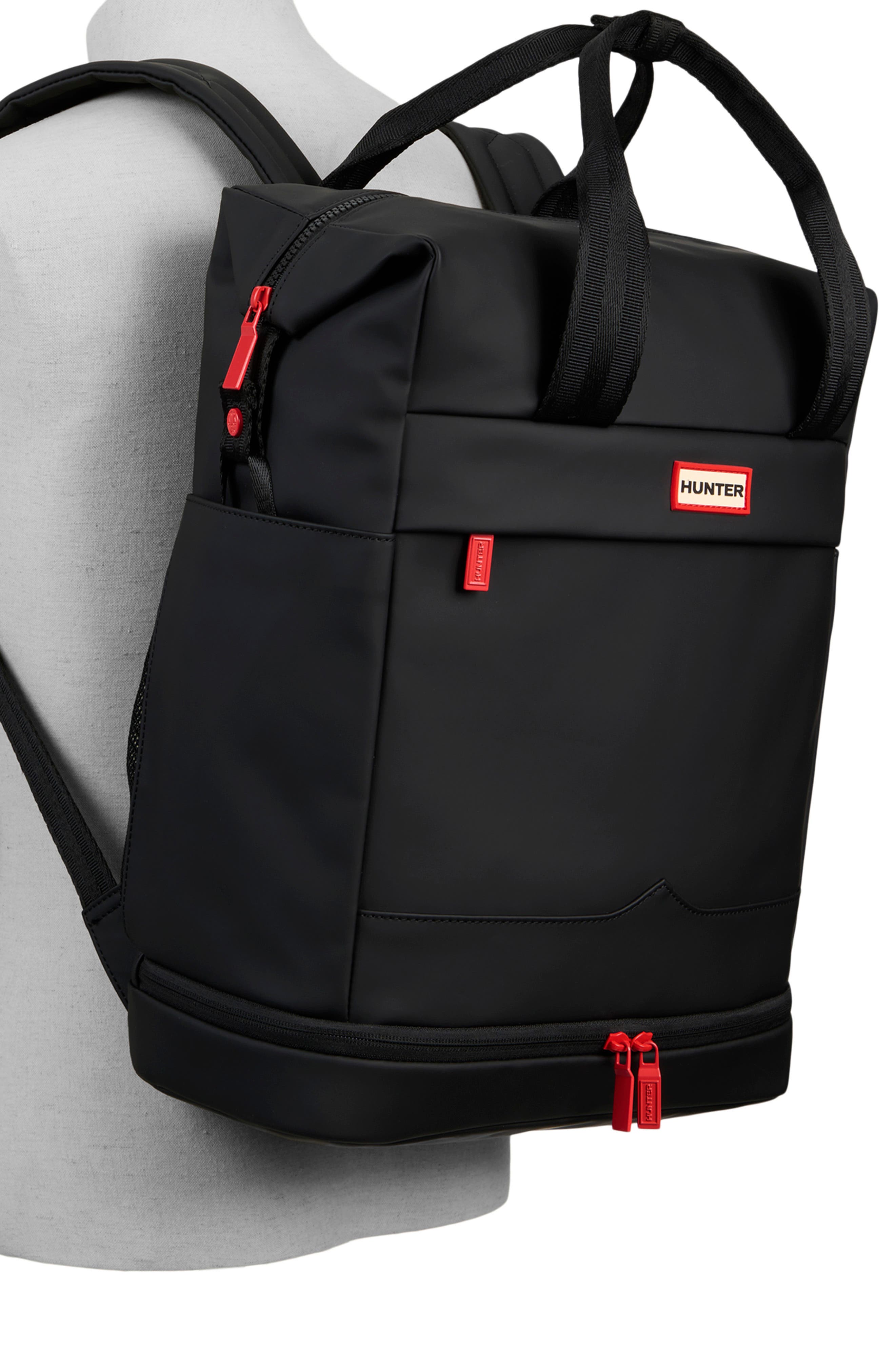 Hunter Urban PU Backpack, Alternate, color, Black