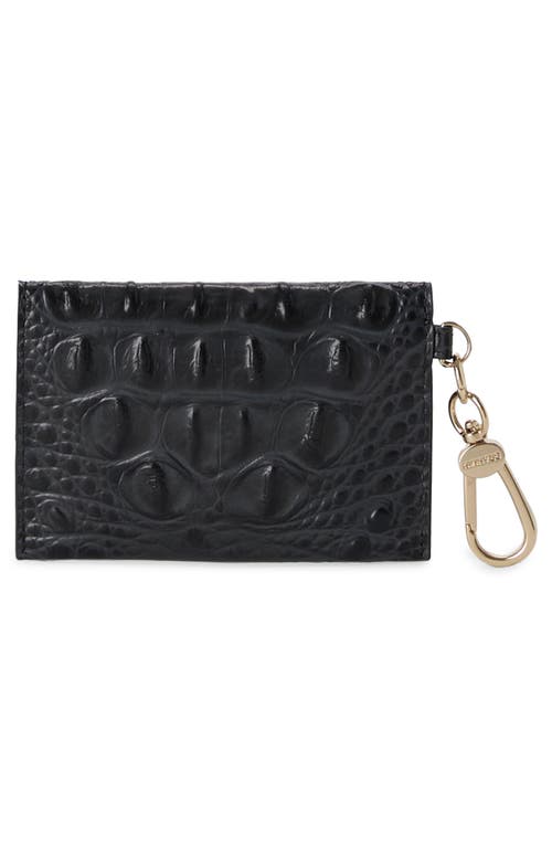 Brahmin Ricki Croc Embossed Leather Card Case