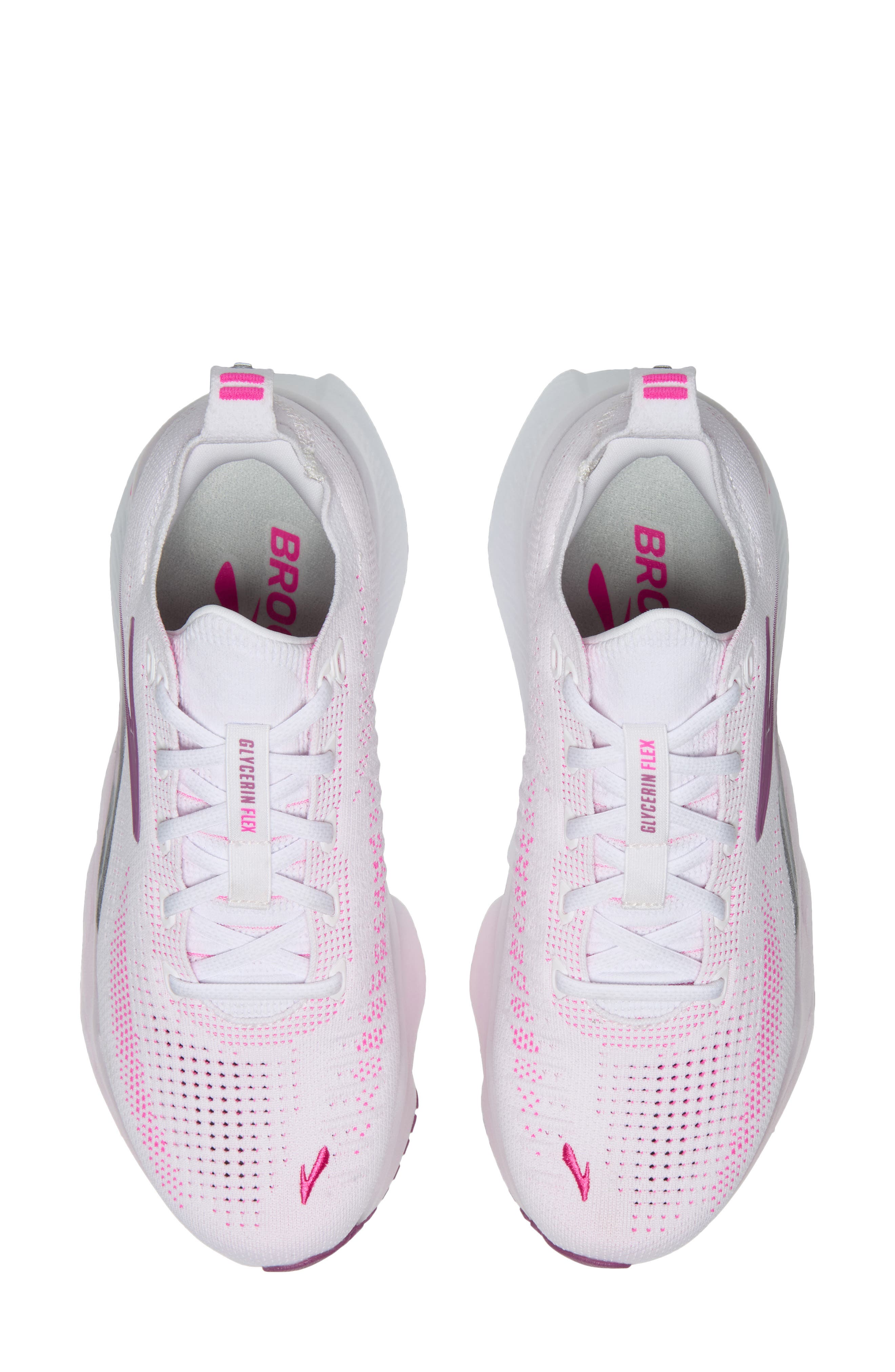 Glycerin Flex Running Sneaker, Alternate, color, WHITE/ CYBER PINK/ ARGYLE
