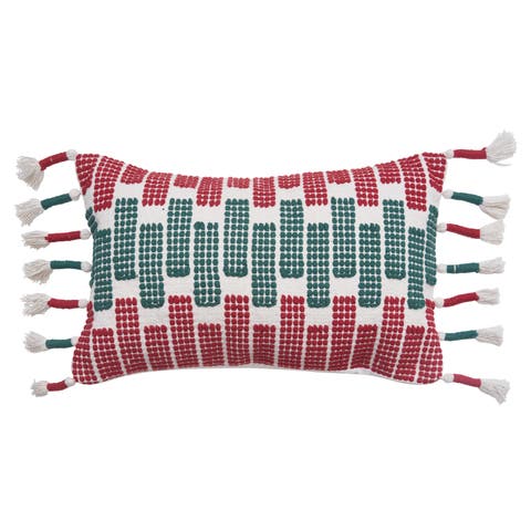 Bethel Hand Woven Geometric Cotton Decorative Throw Pillow