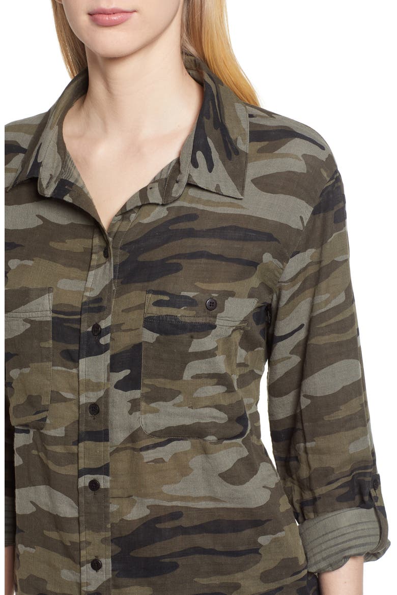 Steady Boyfriend Camo Shirt, Alternate, color, GARDEN CAMO