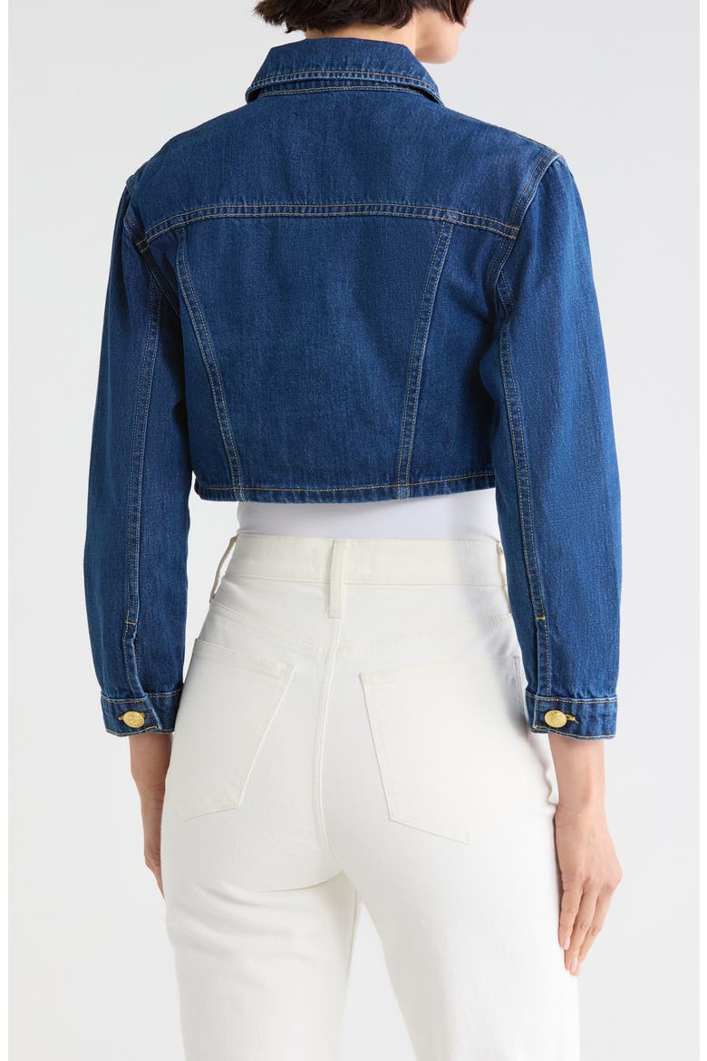 Genevie Crop Denim Jacket, Alternate, color, CONWAY
