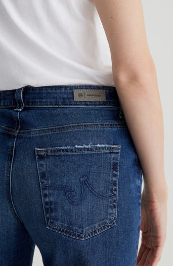 Saige Paneled Raw Hem Ankle Wide Leg Jeans