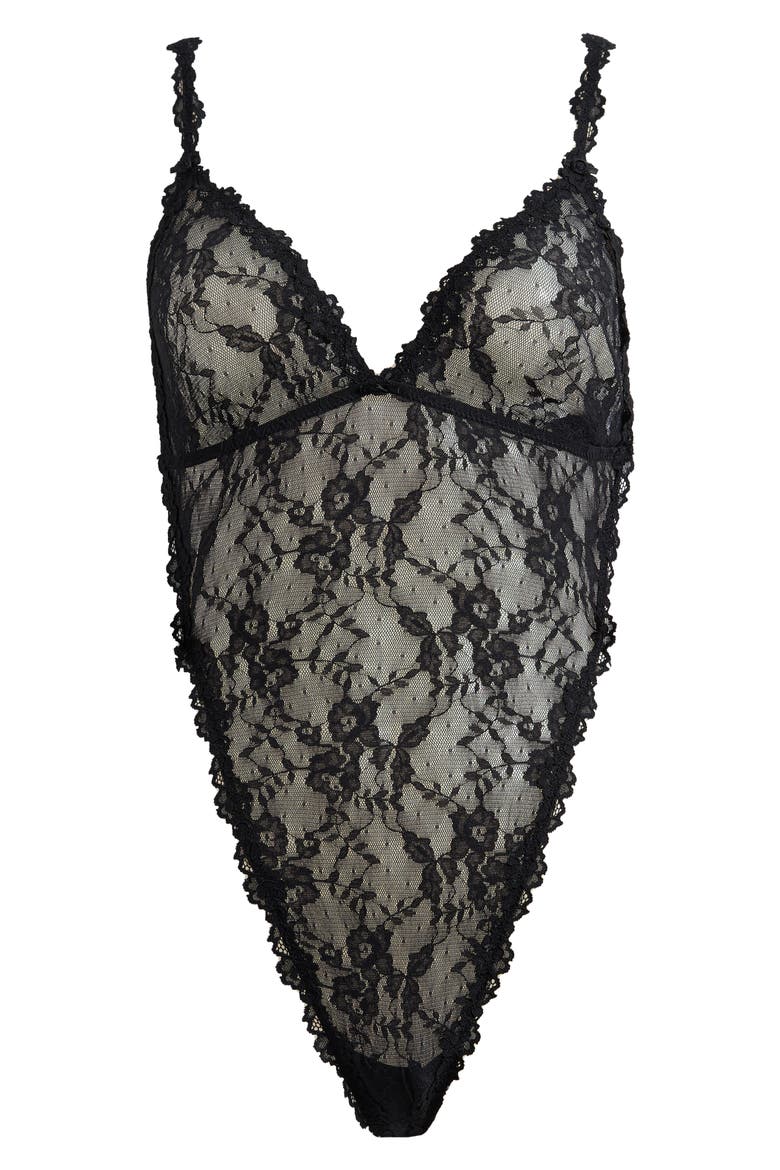 Stretch Lace Teddy, Alternate, color, SOOT