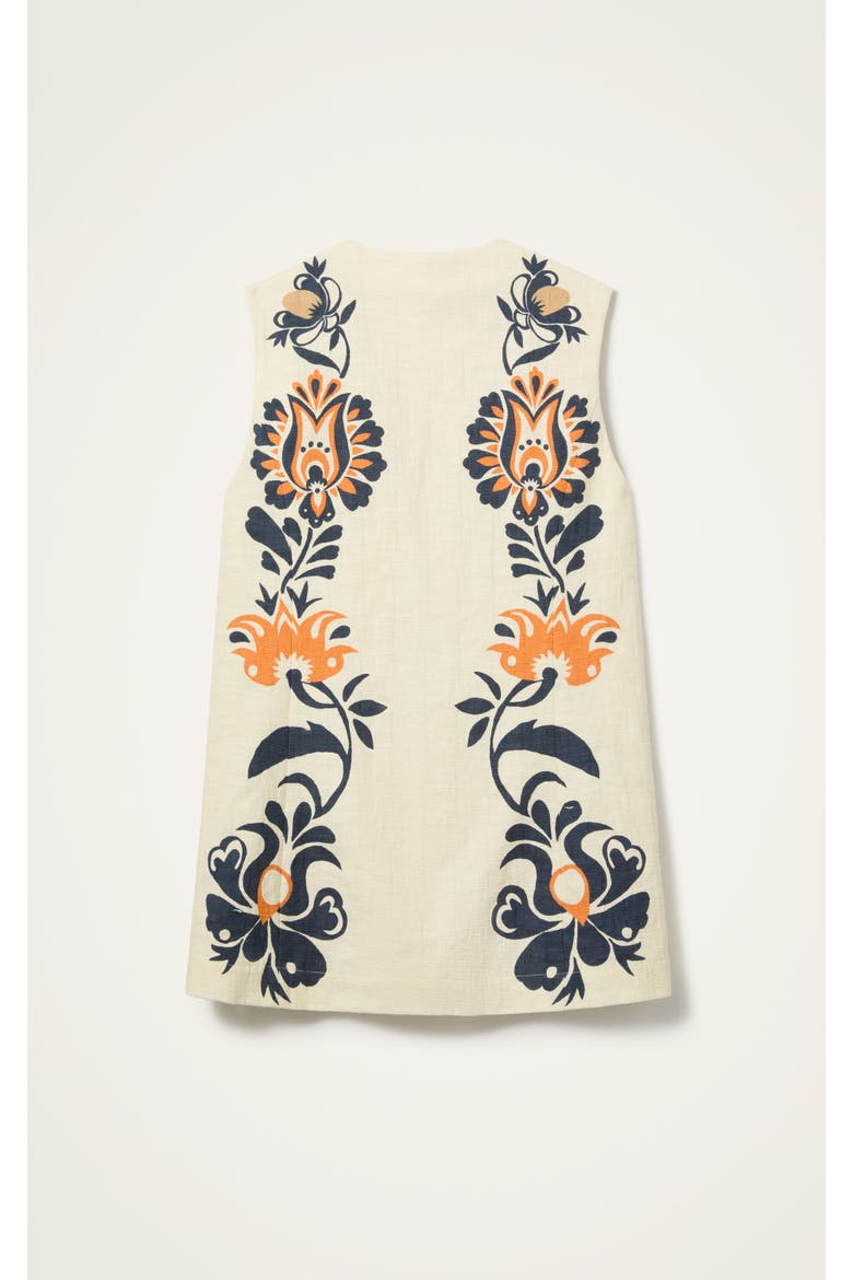 Cream Soda Tunic Placée, Alternate, color, Selva Placée Blue