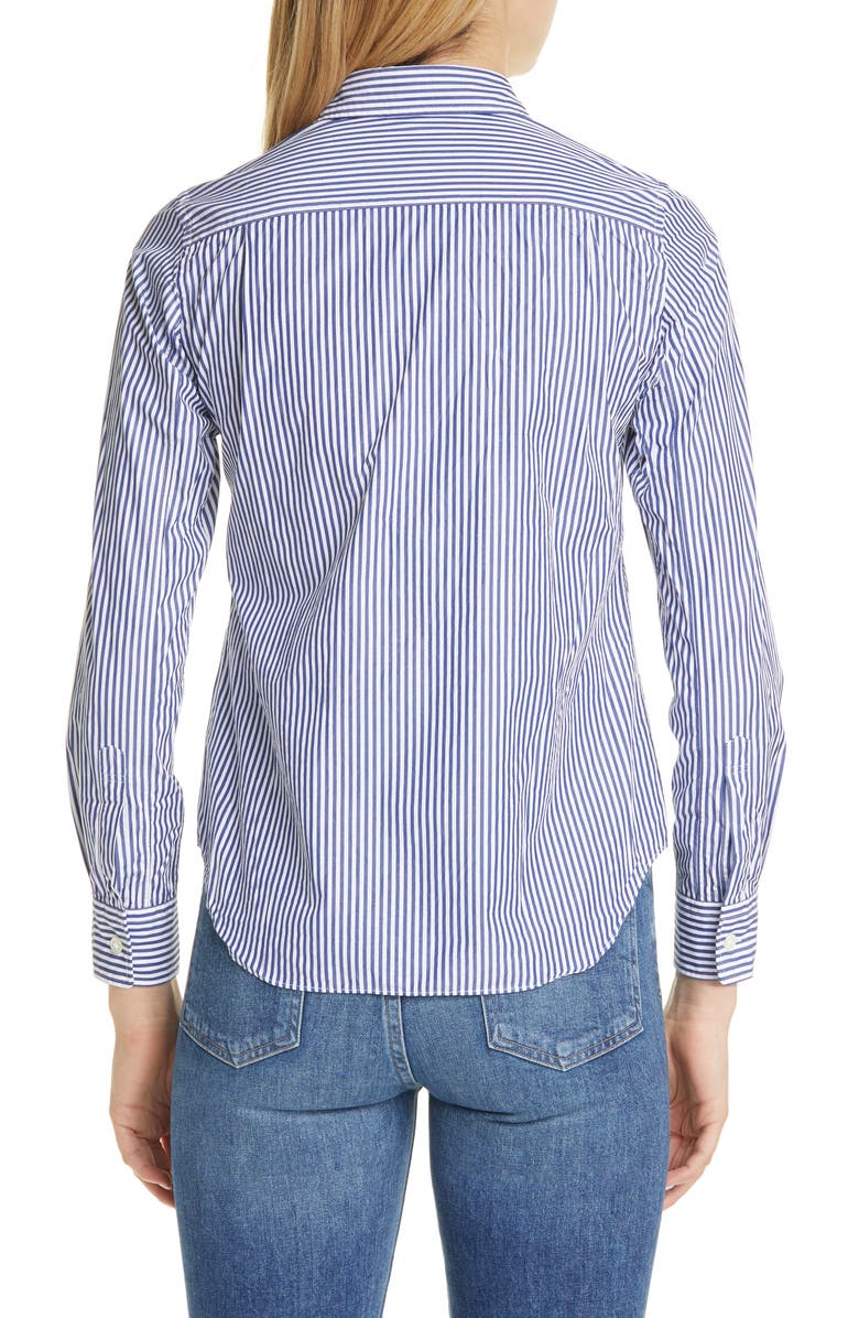 Comme des Garçons PLAY Black Heart Stripe Cotton Shirt, Alternate, color,