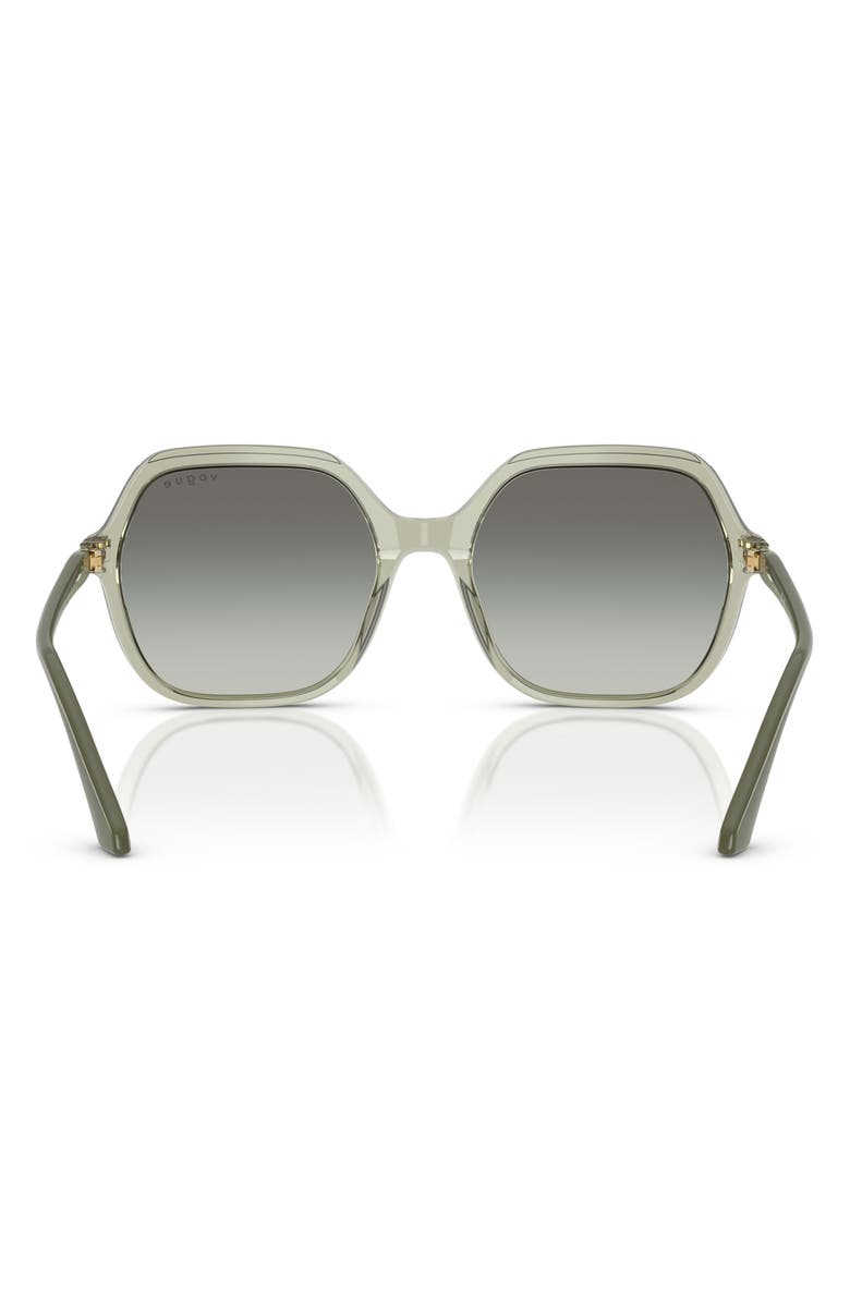 VOGUE 56mm Square Sunglasses, Alternate, color, Transparent Green
