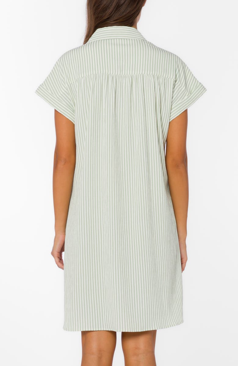 VELVET HEART Stripe Short Sleeve Seersucker Mini Shirtdress, Alternate, color, 
