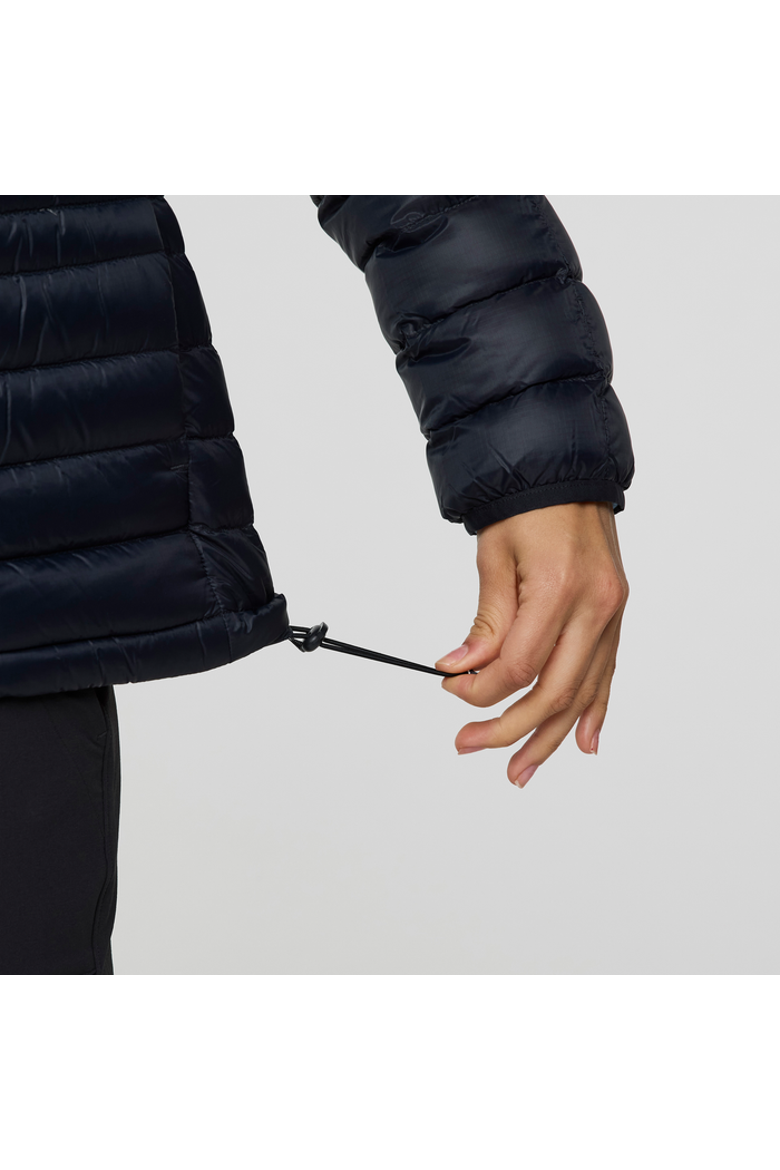 Fuego Down Hooded Jacket - Women's, Alternate, color, Carbon Stripes