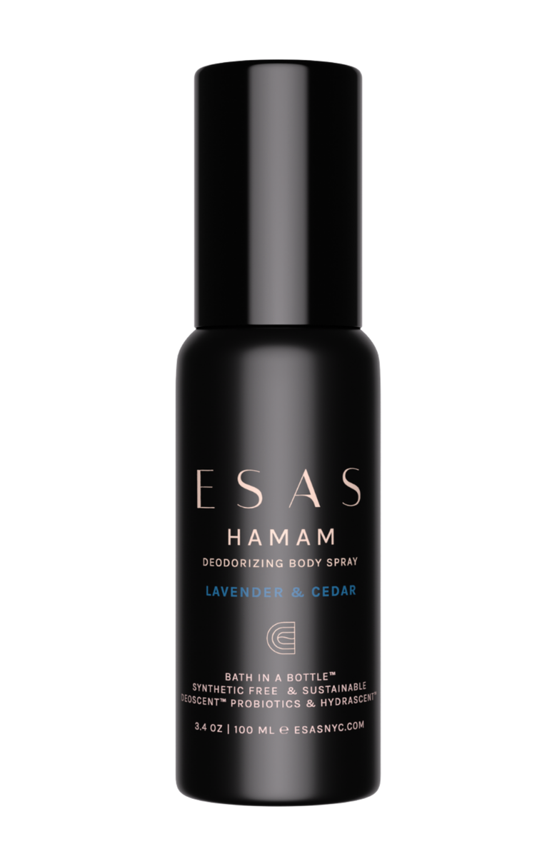 Esas NYC Lavender & Cedar Hamam Organic Deo Body Spray - Earthy Lavender & Clean Woods, Main, color, 3.4 Oz