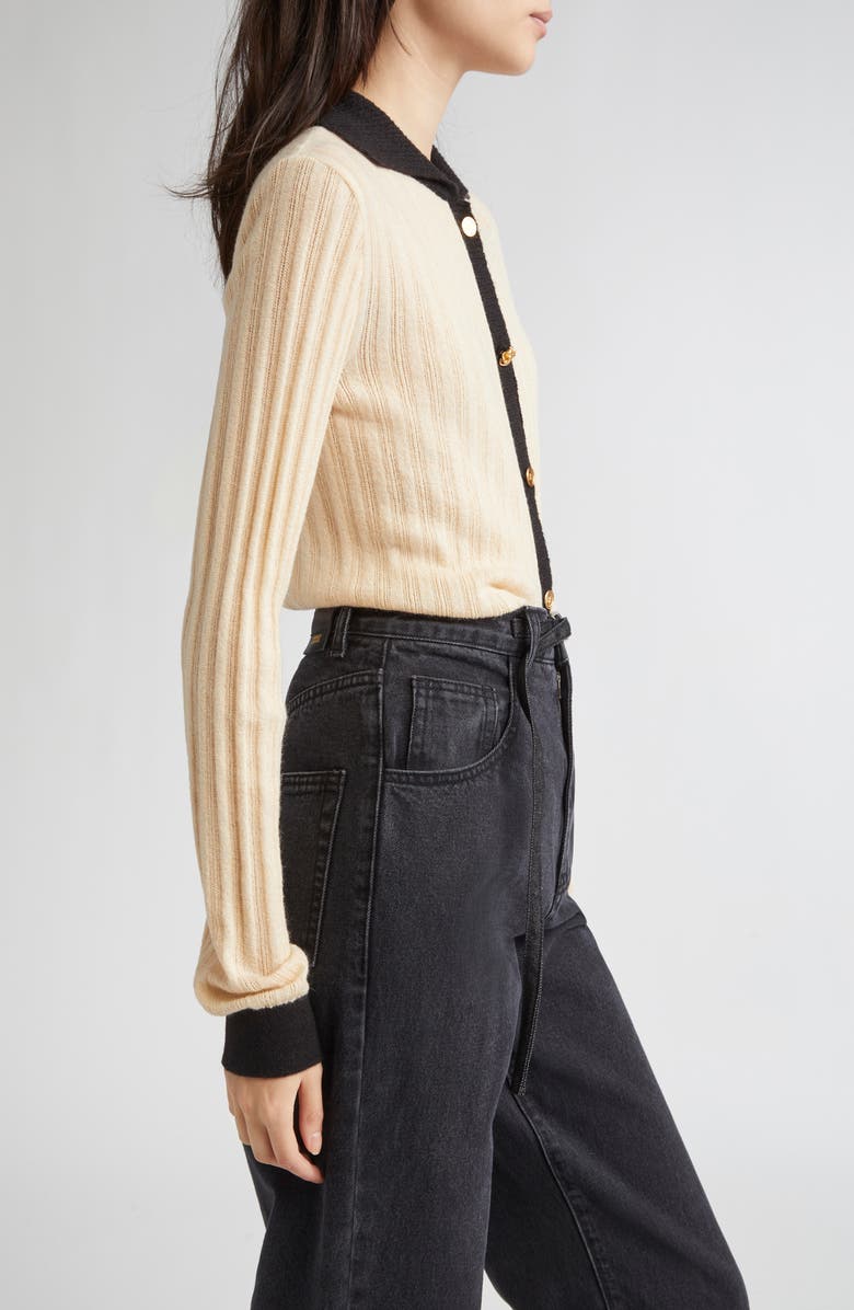 EENK Spread Collar Cardigan, Alternate, color, Light Beige