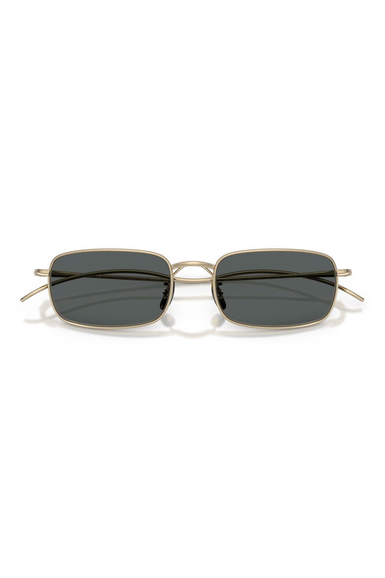 TK-14 53mm Polarized Rectangular Sunglasses, Alternate, color, GOLD / MIDNIGHT EXPRESS POLAR