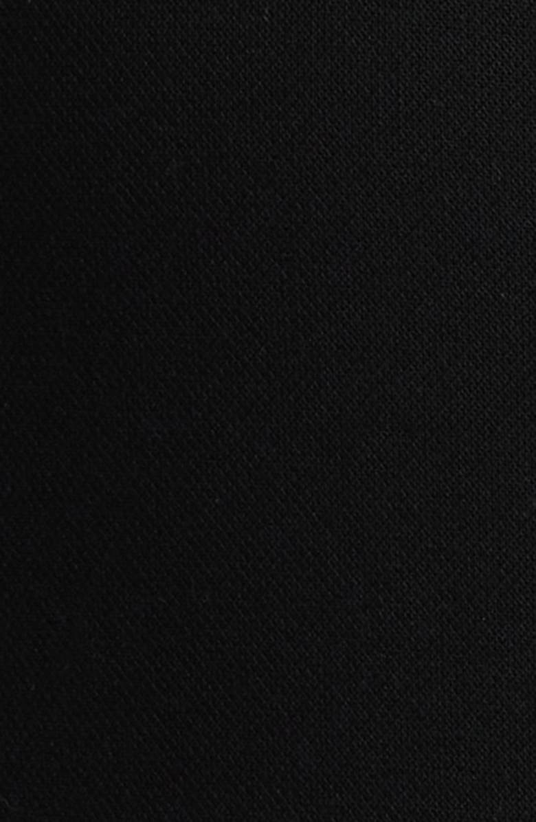 Black Halo Vianey Mixed Media Midi Dress, Alternate, color, Black