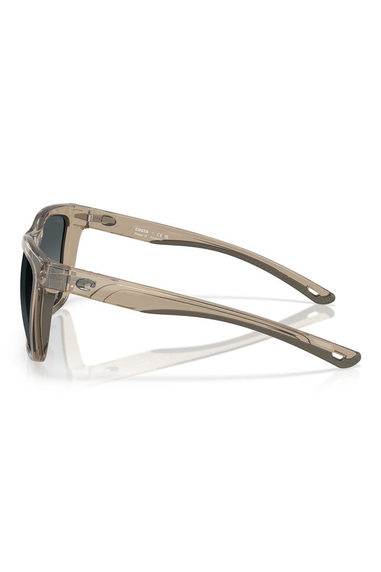 57mm Polarized Rectangular Sunglasses, Alternate, color, TAUPE/ GRAY GRADIENT 580G