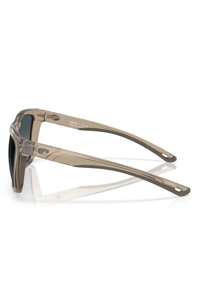 Costa Del Mar 57mm Polarized Rectangular Sunglasses, Alternate, color, Taupe/ Gray Gradient 580G