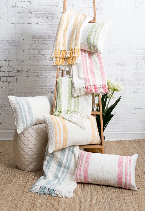 Carol & Frank 50" X 60" Morgan Tasseled Woven Throw In Blue