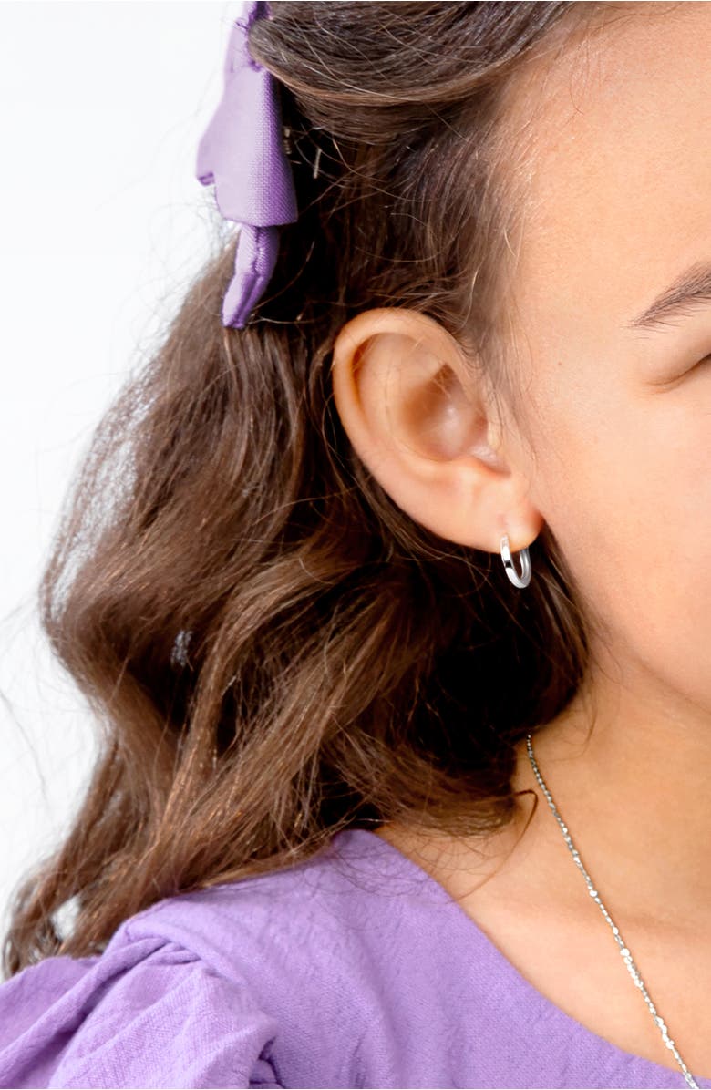 Tiny Blessings Sterling Silver 11mm Modern Huggie Hoops Earrings, Main, color, Sterling Silver