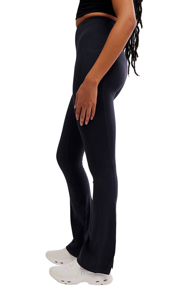 Free People FP Movement Never Better Flare Leg Pants, Alternate, color, Black