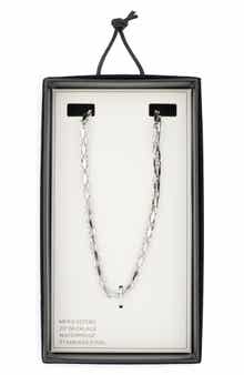 NORDSTROM RACK Men's Stainless Steel Marquis Link Chain Neckalce