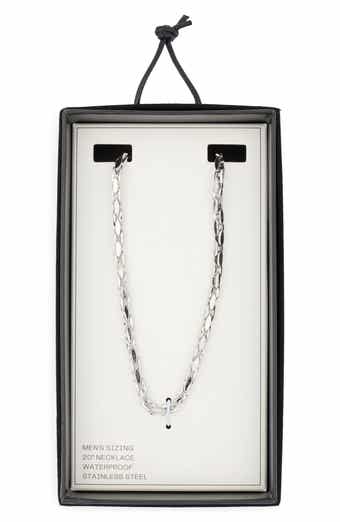 NORDSTROM RACK Men's Stainless Steel Marquis Link Chain Neckalce