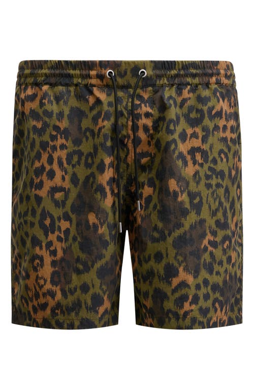 Allsaints Styx Swim Trunks In Eden Green