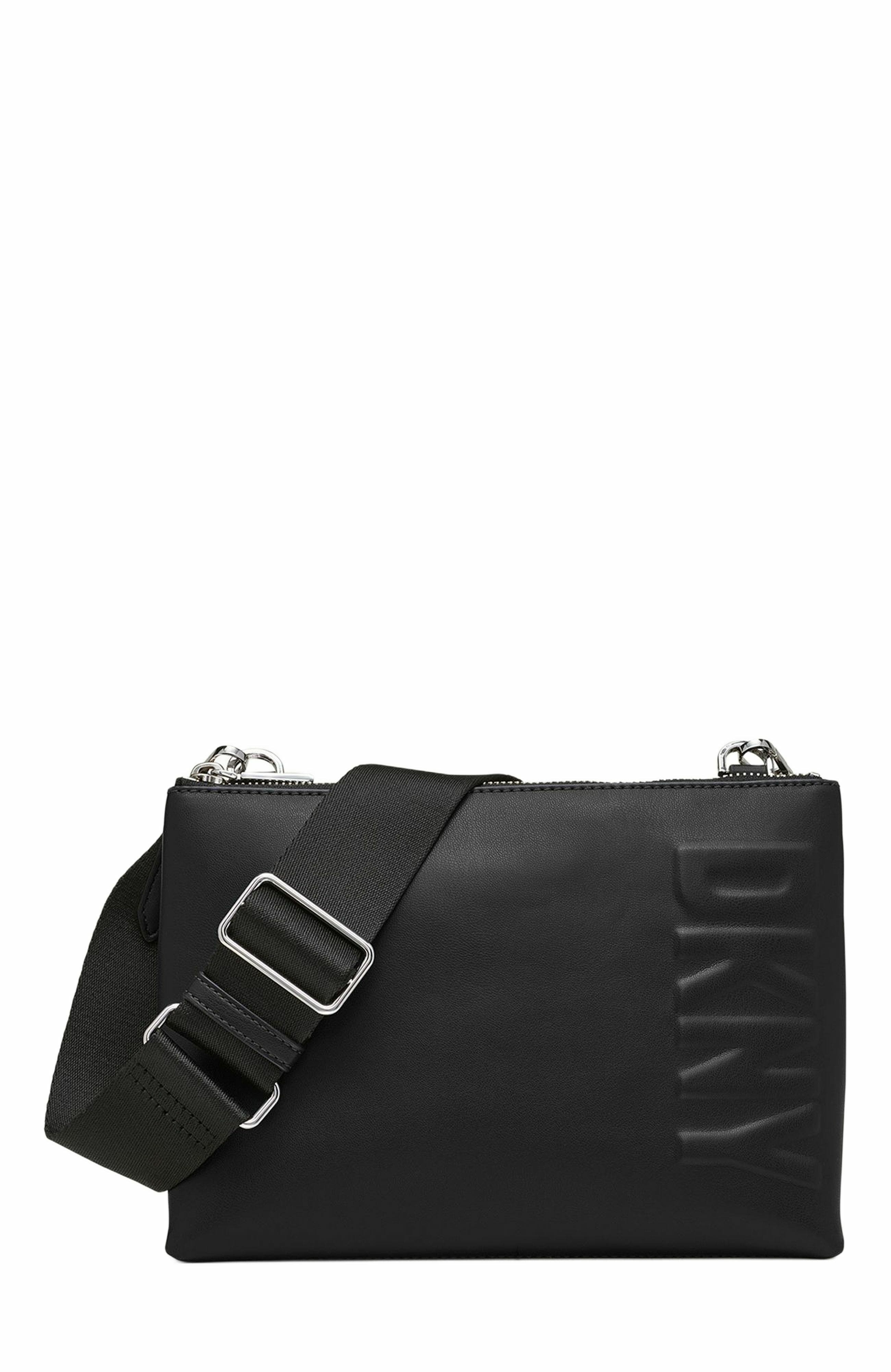DKNY Tinsley Crossbody Bag, Main, color, Black/Silver