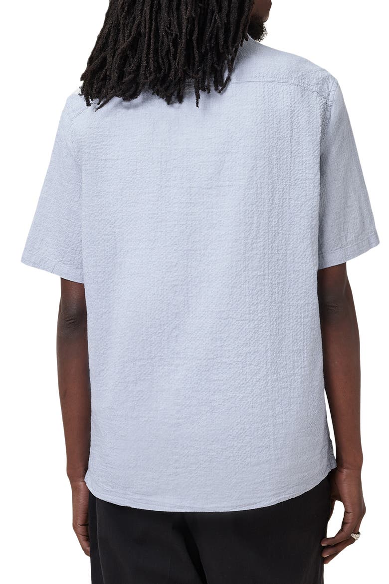 Valmer Short Sleeve Button-Up Shirt, Alternate, color, BLUEBERRY BLUE