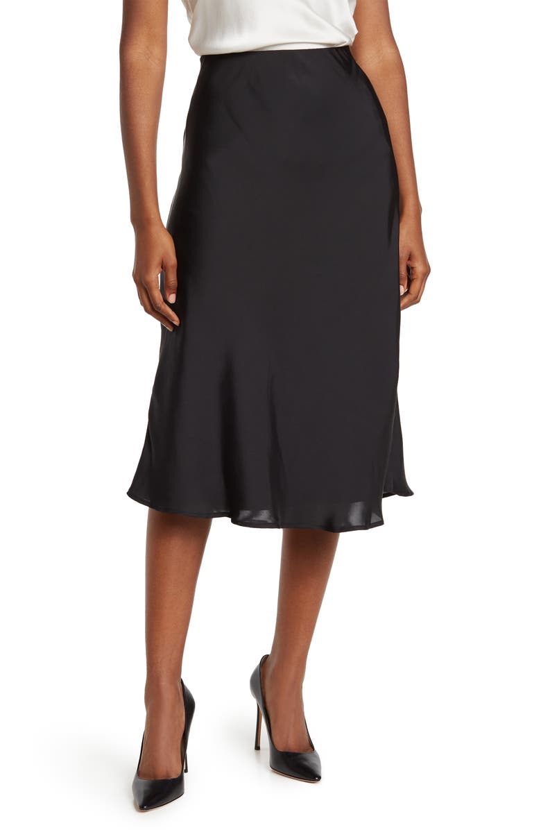 NORDSTROM RACK Essential Bias Cut A-Line Skirt, Main, color, 