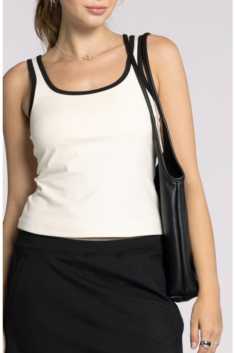 Bec Rib Tank Top, Alternate, color, VANILLA BLACK