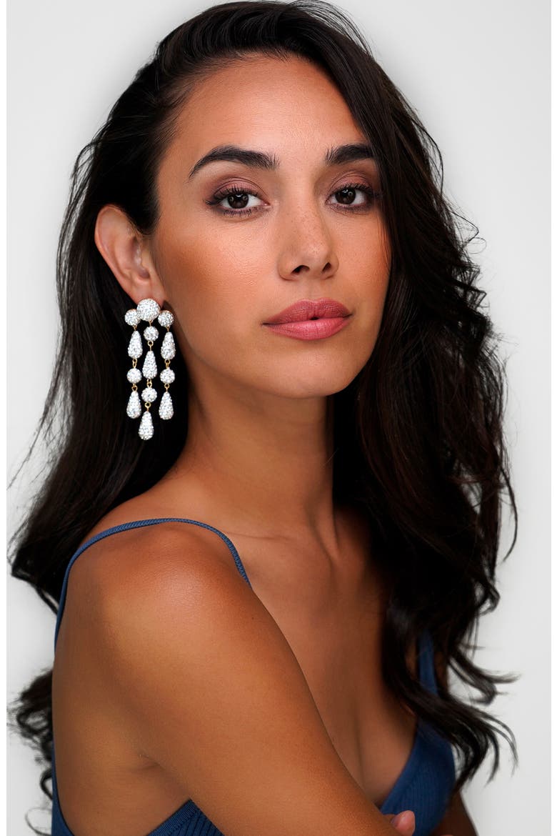 Chandelier Earrings, Alternate, color, CRYSTAL