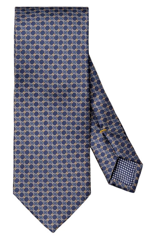Eton Classic Geometric Silk Tie In Blue