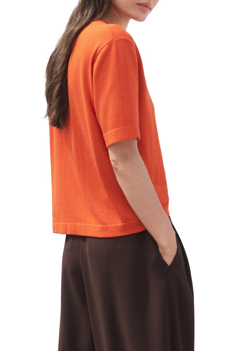 MANGO Elbow Sleeve Sweater, Alternate, color, Dark Orange