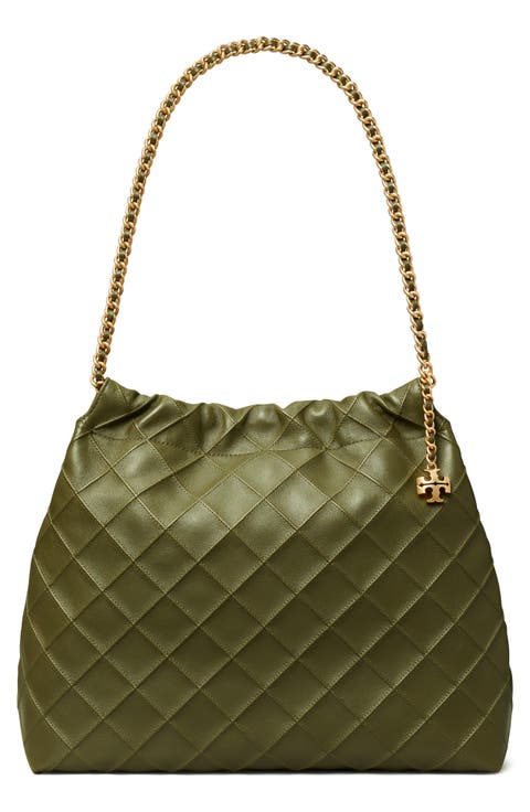Fleming Quilted Leather Hobo Bag