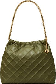 Tory Burch Fleming Quilted Leather Hobo Bag